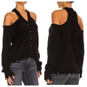 525 Cut Out Cardigan in Black
